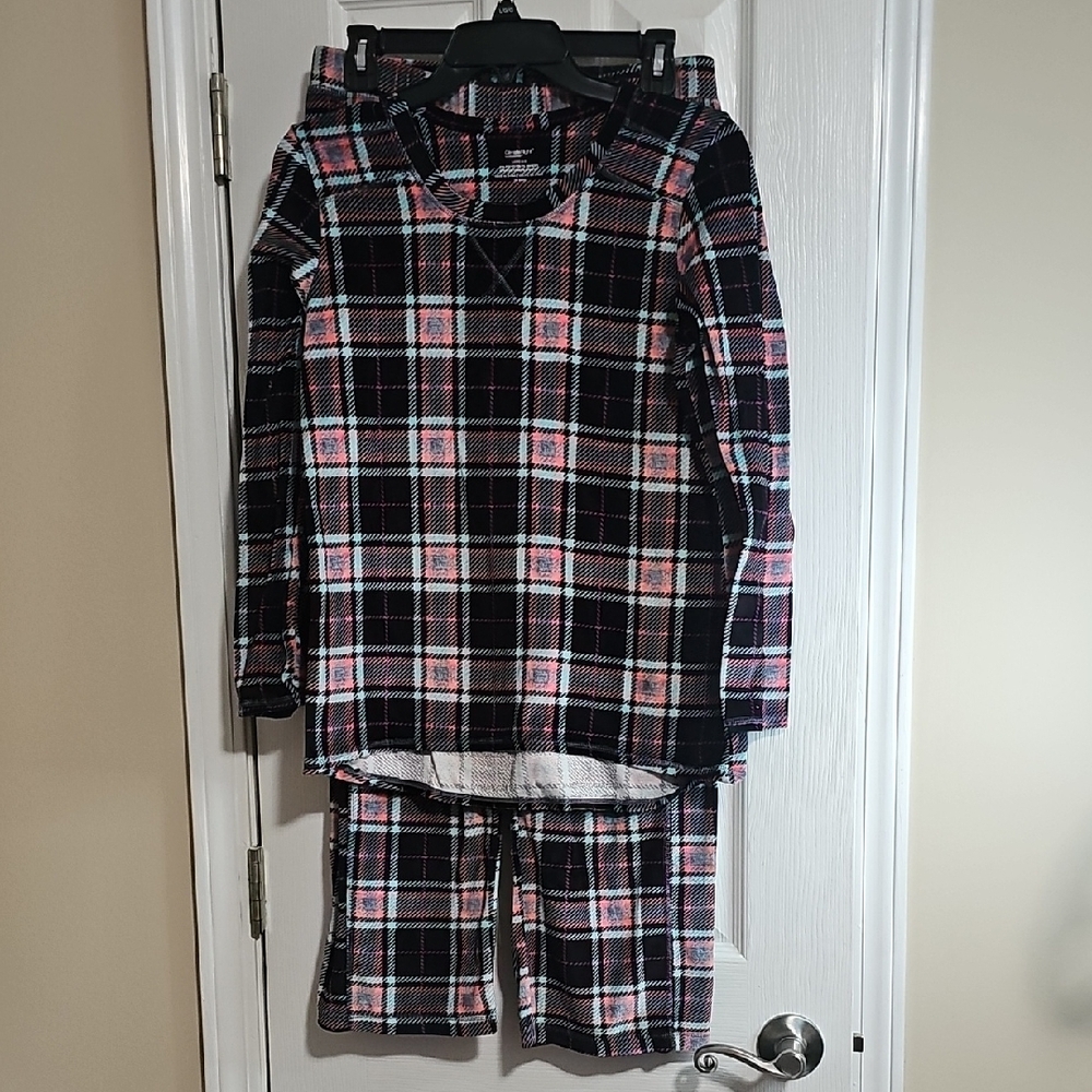 Climate Right By Cuddl duds Women Pajamas - Black and Pink Plaid